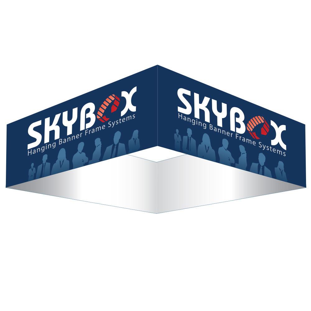 8 ft.Hanging Banner Square Matrix — Graphic Package / Single Sided with White Back Fabric